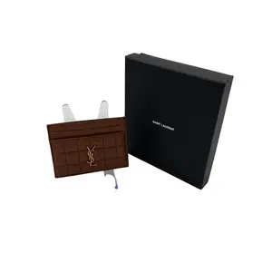 Pre-owned Yves Saint Laurent Leather Card Holder Saint Laurent Quilted Cardholder – Brown