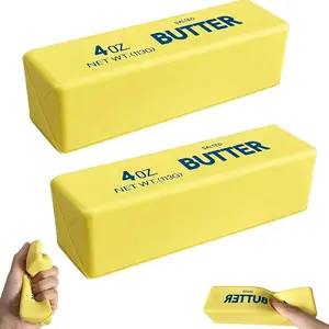 Realistic Butter Slow-Rising Squishy Toy - Slow Rebound Stress & Anxiety Relief Fidget - Office Desk Sensory Gift for Adults, Squishy Toys, Anxiety Fidgets