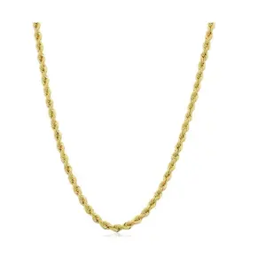 14k Yellow Gold Filled Unisex 2.10 millimeter Rope Chain Necklace