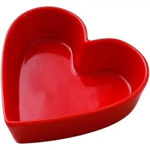 Cute Heart Shaped Ceramic Salad and Dessert Bowl