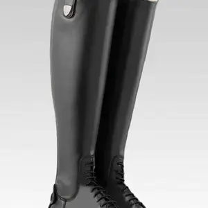 Tattini Cumano Tall Exclusive USA English Riding Boot with Airboost System, Closed Contact Design, Leather, Interchangeable Straps, Black