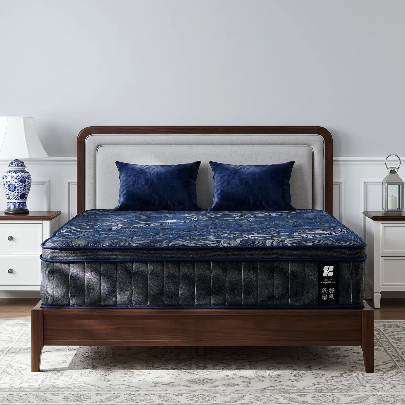 Cooling Gel Memory Foam Hybrid Spring Mattress-in-a-Box, Medium-Firm Euro Top Mattress with Edge Support, Motion Isolation, 12"/14" Twin Full Queen King Sizes, 100-Night Trial