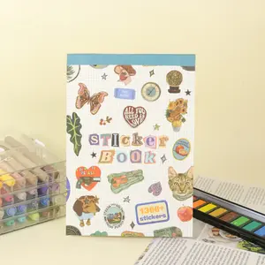 Ultimate 1300+ Vintage Sticker Book, Decoration Sticker, Self Adhesive Stickers – Retro Designs Featuring Cats, Dogs, Motivational Phrases, Versatile for Journaling, Scrapbooking, DIY Projects, Planner Decor, Ideal for Retro & Aesthetic Enthusiasts
