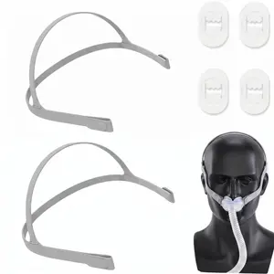 2-Pack Airfit P10 Headgear Strap with 4 Adjustment Clips Replacement Headgear Elastic Straps for AirFit P10 Nasal Pillow Mask