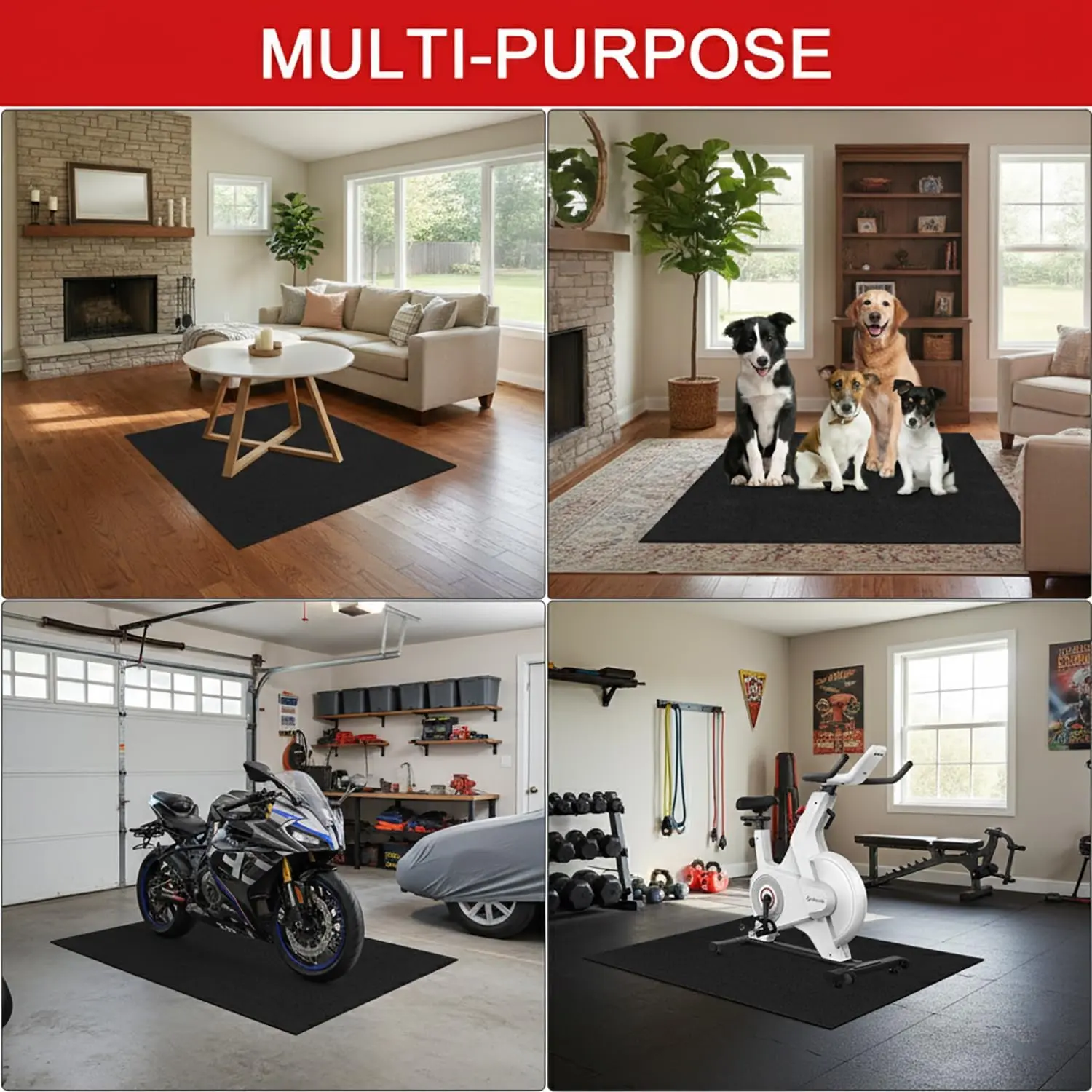 2-Pack Golener Oil Spill Mat - Garage Floor Mat, Absorbent Oil Pad, Premium Maintenance Mat, Waterproof, Contain Liquid, Protect Garage Surface from Spill & Stain, Reusable, Washable, Durable, 29”x36”