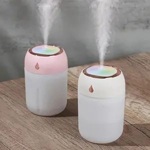 Mini USB Plug-In Humidifier, Portable Travel Humidifier with Color Changing Night Light, Perfect Gift for Home Bedroom Office