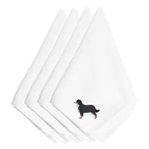 Carolines Treasures  Bernese Mountain Dog Embroidered Napkins, Set of 4