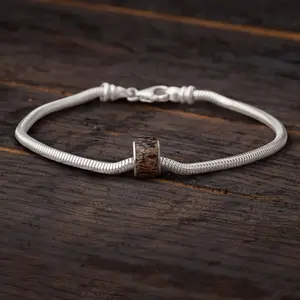 Deer Antler Charm Bead Bracelet