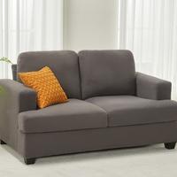 Bouclé-Grey Loveseat