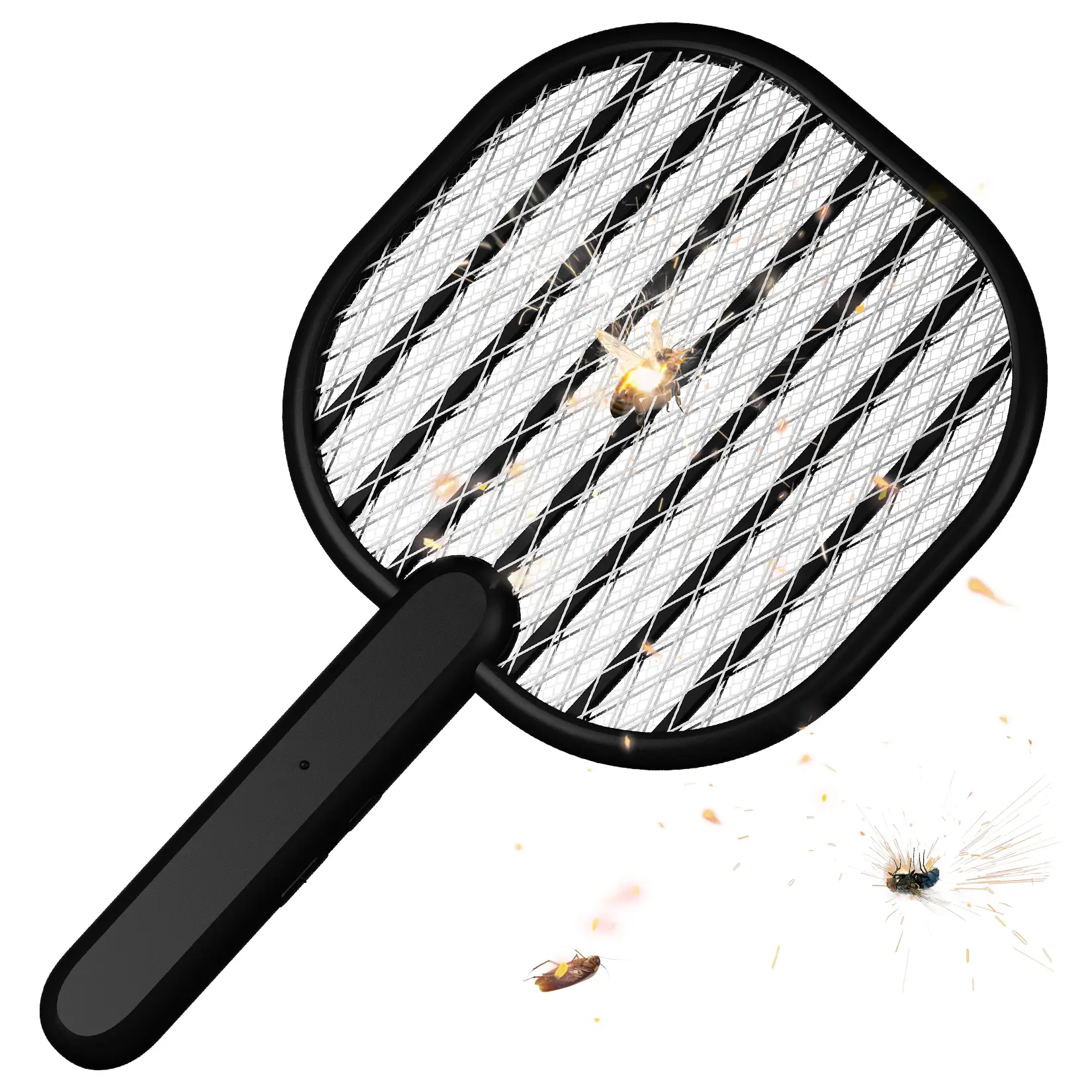 Aeroguard 3500V Handheld Bug Zapper Racket, Battery Powered Electric Fly Swatter, 3MM Dense Grid, 5-Layer Safety Mesh, Indoor & Car Pest Control, Kills Fruit Flies & Moths, Batteries Not Included