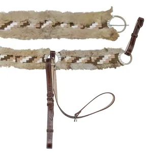 Charro Pechera Borrega 35" Brown Wool Breastcollar/Cinch