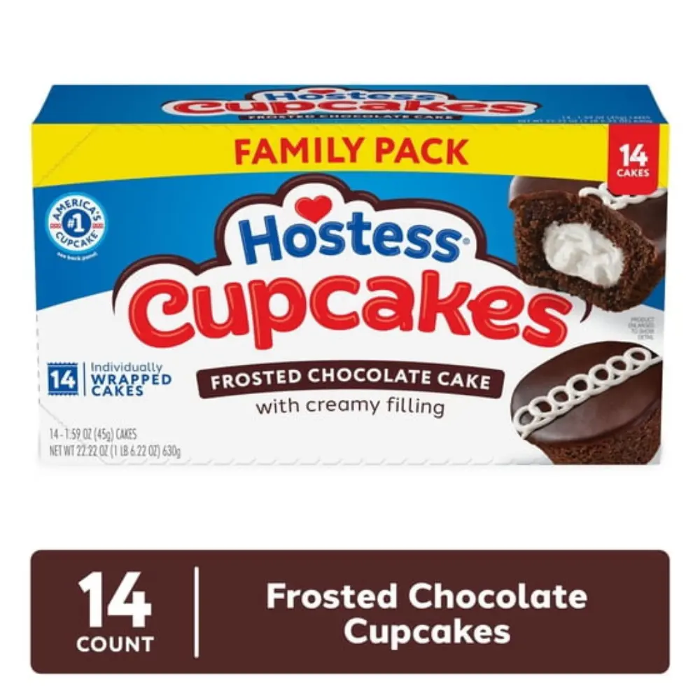 Hostess Cupcakes, Chocolate Snack Cakes, 22.22 oz Box (14 Count) Hostess Cupcakes, Chocolate Snack Cakes, 22.22 oz Box (14 Count)