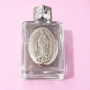 Crafted Our Lady of Guadalupe Holy Water Bottle - A Vessel of Blessing and Protection Religious Keepsake Portable