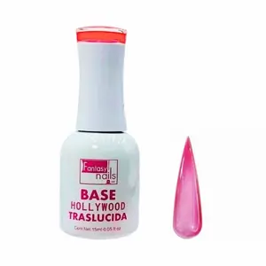 Fantasy Nails Hollywood  Traslúcida Base Gel - Long-lasting and Waterproof, 15ml