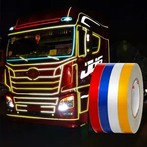 High-Grade Reflective Strips (5m x 1-2cm) - Car Exterior Sticker, Motorcycle Luminous Film, Truck Warning Accessory