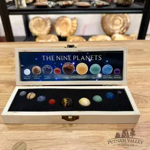 9-Planet Natural Gemstone Solar System Set