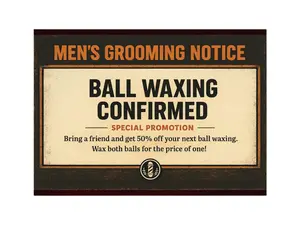 Ball Waxing Appointment Prank Postcard - Sent Anonymously High-Quality Durable Cardstock Bold Funny Message Ideal for Prank Lovers Gag Gifts Playful Mischief