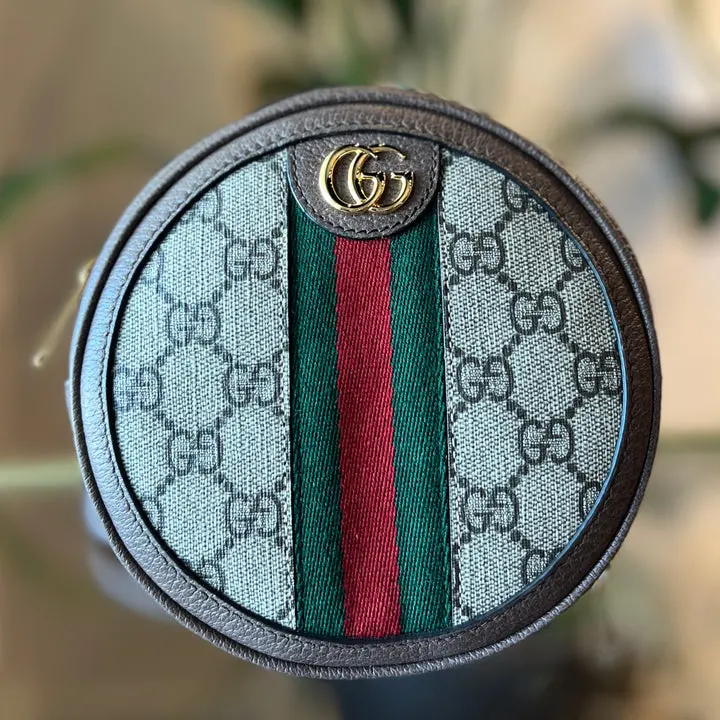 Pre-owned GUCCI coated canvas Backpacks GG Surpreme Ophidia Round Backpack