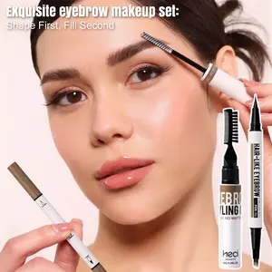 HECI BEAUTY BROW GEL&LINER GLAM SET,Crazy Lift Brow gel&Hair-Like Brow and eyeliner pen,Essential Eyebrow Makeup Set