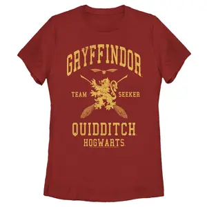 Women's Harry Potter Gryffindor Quidditch Gold Team Seeker T-Shirt