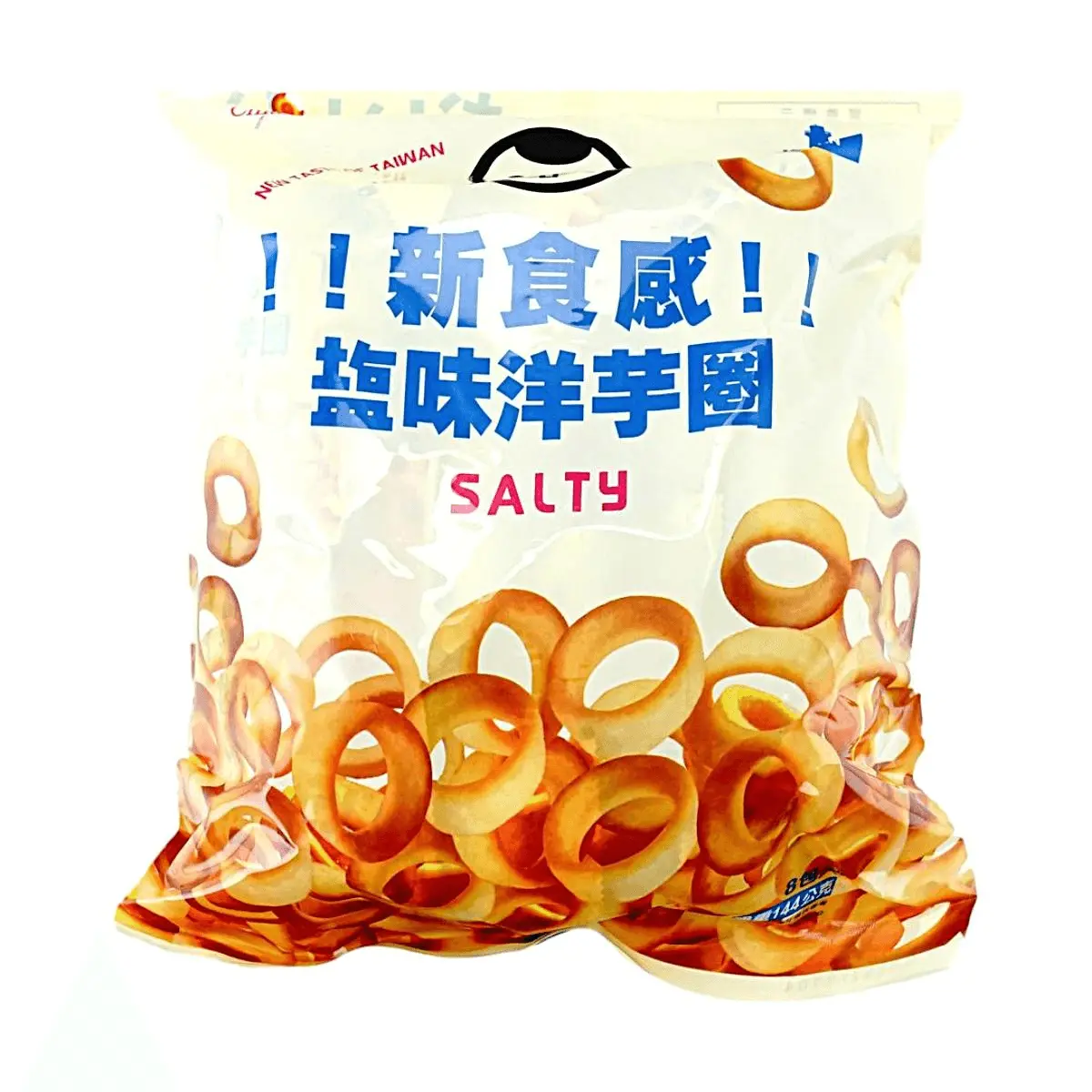 QIAOYI Taiwanese Salted Potato Rings 144g - Crispy Snack Rings, Salty Potato Chips, Taiwanese Snacks