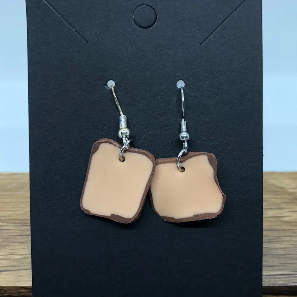 Custom Bread Slice Earrings