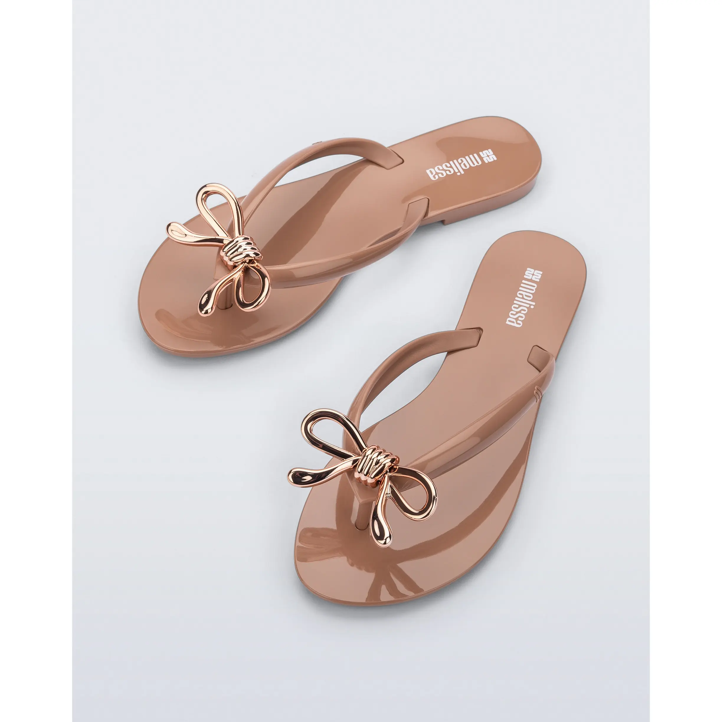 Mellisa Harmonic Iris Jelly Sandals with Bow-Shaped Embellishment