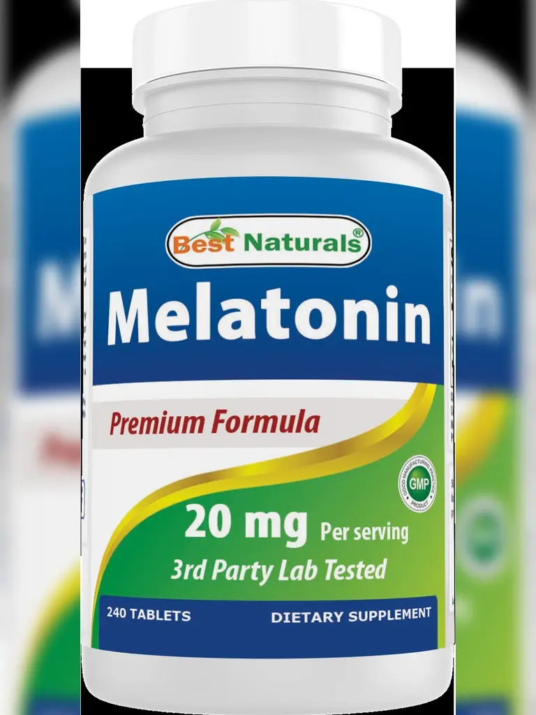 Best Naturals Melatonin 20mg 240 Tablets - Drug-Free Nighttime Sleep Aid - Non-GMO & Gluten Free