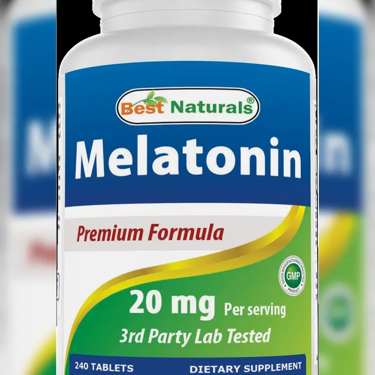 Best Naturals Melatonin 20mg 240 Tablets - Drug-Free Nighttime Sleep Aid - Non-GMO & Gluten Free