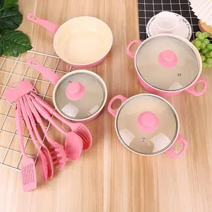 Non-Toxic Nonstick Ceramic Pro 13pcs Pots and Pans Set, Pfas-Free, Dishwasher Safe, Induction Compatible, Easy Care Kitchen Cookware