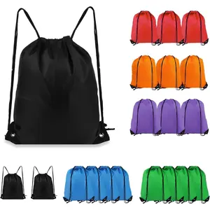 Drawstring Backpack 6 Colors Drawstring Bags, Draw String Back Bag Drawstring Bags Bulk for Sports, Gym, Travel, Swimming, Beach Essential (20 PACK)