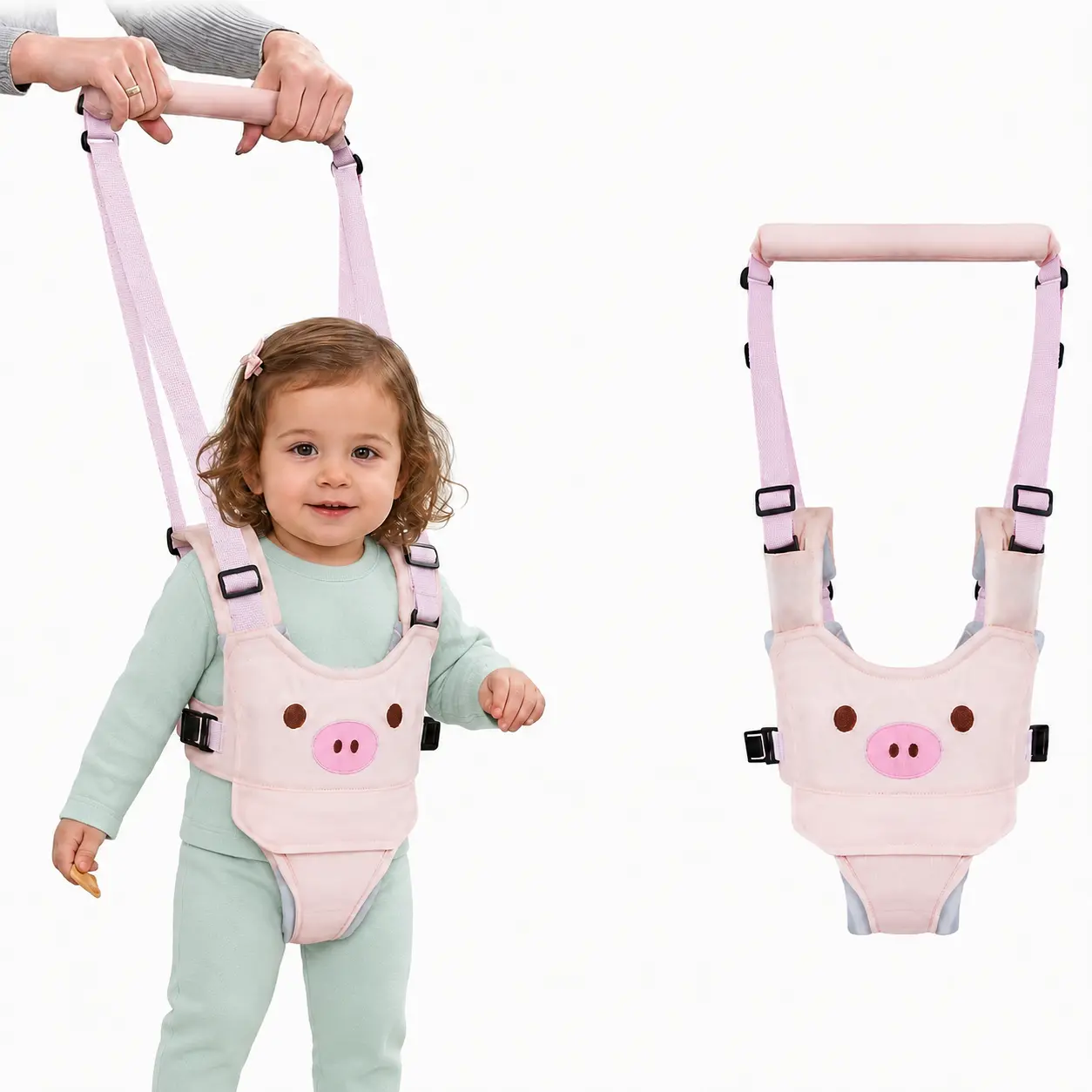 Baby Walking Harness with Handheld Assistant Belt - Secure Walking Aid for 7 - 24 Month Old Infants & Toddlers in Learning Gift Cotton
