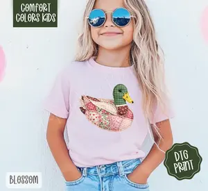 FAUX Quilted Duck Comfort Colors Youth Tshirt