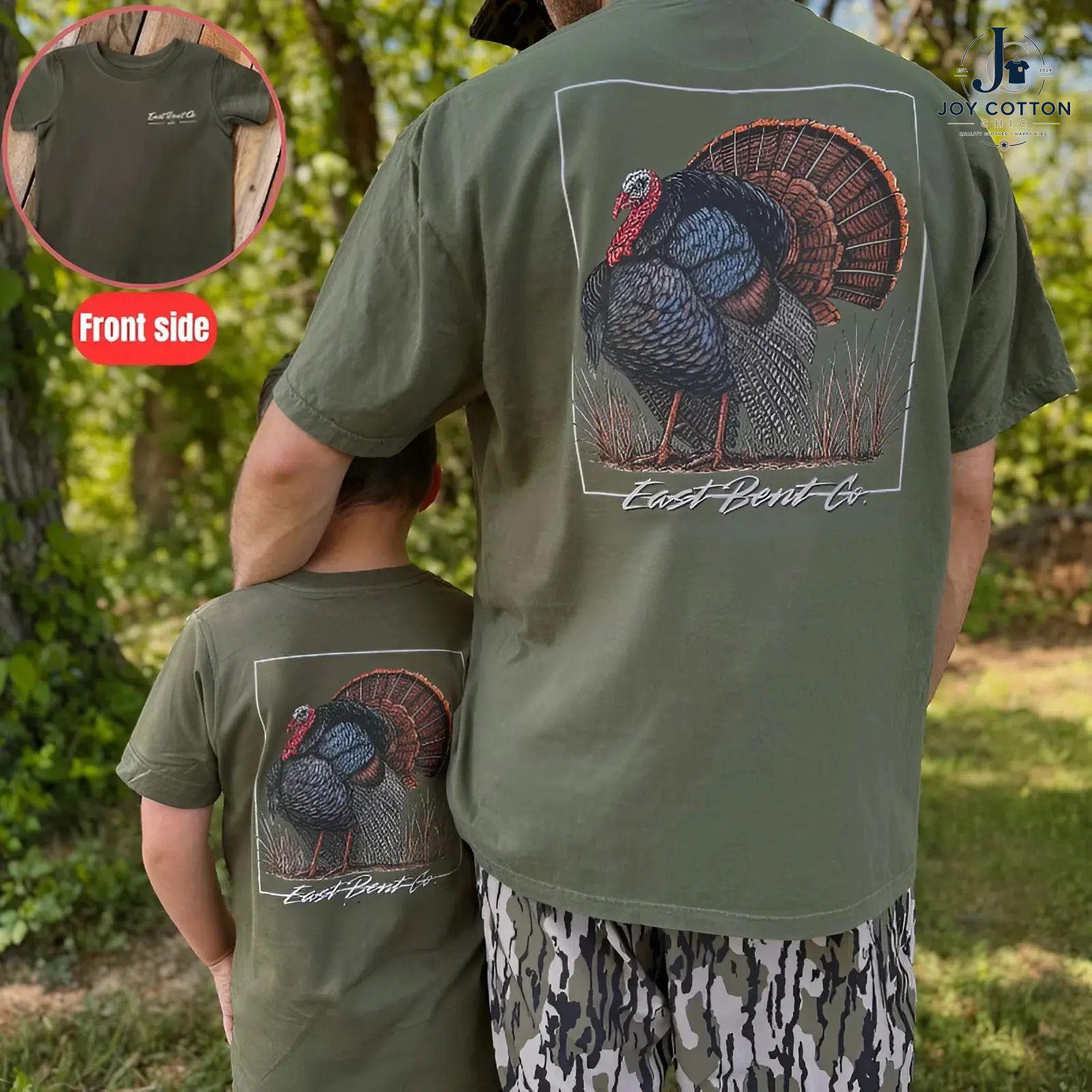 Youth and Adult Southern Turkey Thanksgiving Graphic Tee, Fall Hunting Youth Tee, Country Boys Family Holiday Gift Outfit, by Joy Cotton Chic