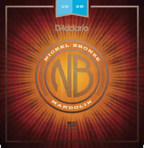 D'Addario NBM1038 Nickel Bronze Mandolin Strings, Light, 10-38