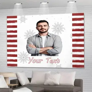 2D Flat, Custom Personalized Tapestry Customized Backdrops Photo with Names for Birthday, Father's Day, Mother's Day Gift and Bedroom Aesthetic 2D Flat Printing, 2D Flat