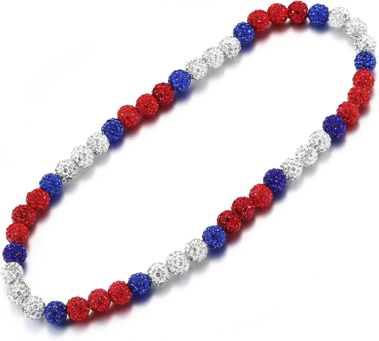 RWQIAN Baseball Beaded Necklace for Men Boys, Bling Drip Chains Inspired Accessory With Diamond Rhinestone Discoball, Jewelry Making Gift for Baseball Team Athletes campingessentials men's