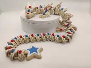 19.5" Star Cookie Dragon - 3D Printed Articulating Dragon Flexi