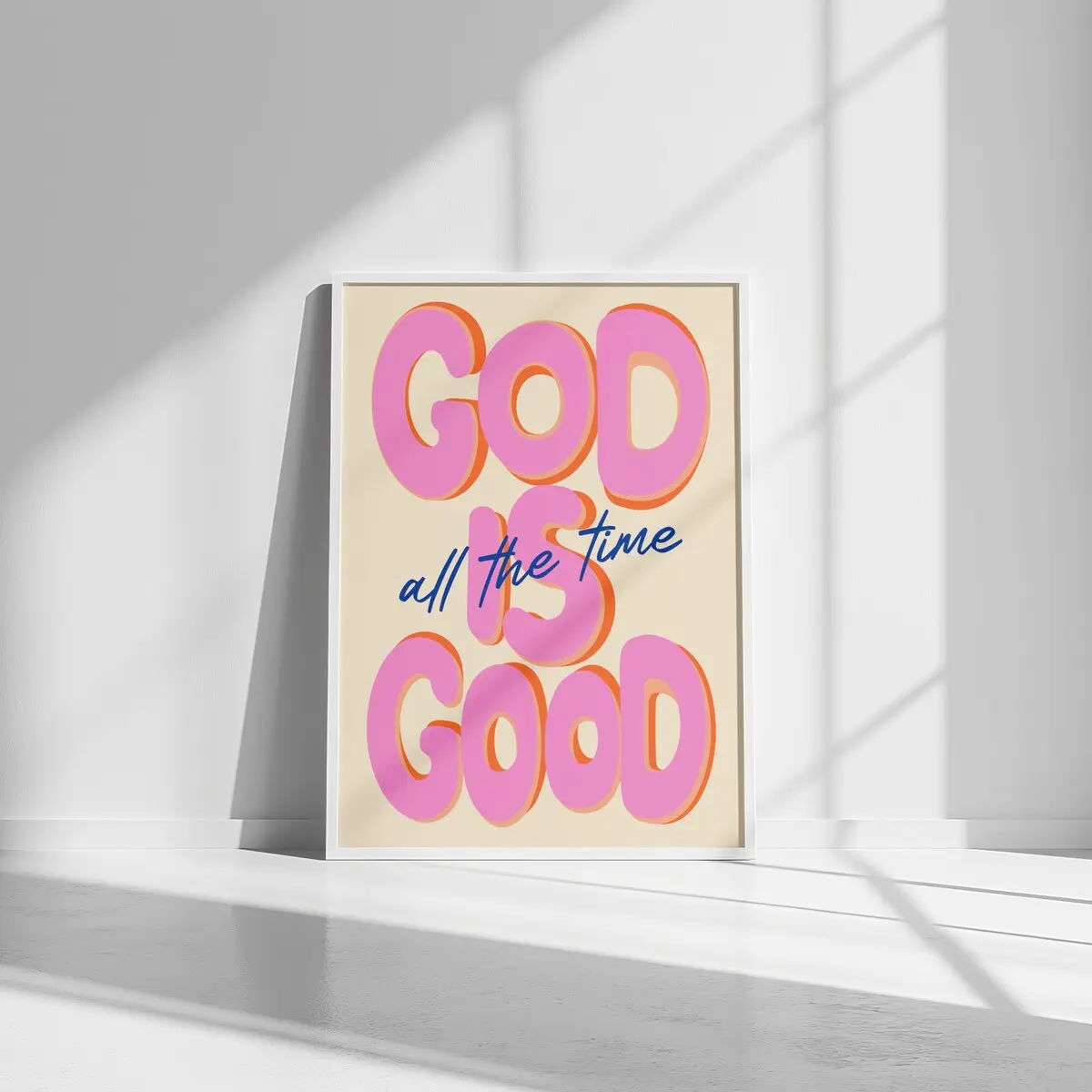 Cool Art, Christian Poster, Bible Verse, Christian Art, Modern Art, Church Art., God Is Good (all the Time). Wall Art, Christian Printing, Room Decor, Unframed