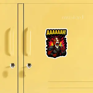 Dungeon Crawler Carl Magnet, 'AAAAAAAAAAA!' Magnetic Sticker, Prepotente Meme Desgin, This Is An Outrace Fridge Maget, Perfect for college dorm rooms, school lockers, stocking stuffers, refrigerators