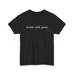 In Love with peace minimalist T-Shirt | soft aesthetic quote tee