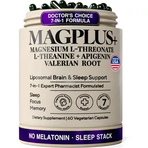 Magnesium L Threonate Sleep Supplement with Apigenin Valerian Root and L Theanine No Melatonin Brain and Sleep Support Capsules