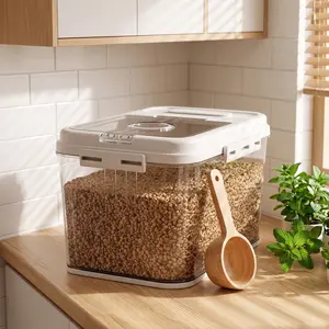 2 Sizes Airtight Food Storage Large-Bread Box Bread Boxes for Kitchen Counter Airtight, Time Recording Bread Storage Container with Lid, Bread Keeper for Homemade Bread, PET Square Flip Top Rice for Kitchen Pantry Organization