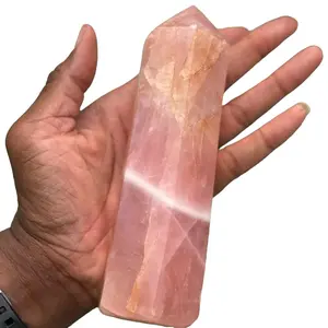Golden Healer Rose Quartz Tower affordable crystals quartzcrystal intuitive crystal