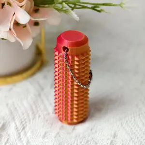 Little Ouchies Grippie Portable Vibrant Colors Stim Tool with Firm Plastic Spikes for Anxiety & Stress Relief Clip to Keys for On-the-Go Comfort Pain Stimulation lmpulse Management