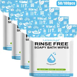 11.81*11.81in Disposable No Rinse Bathing towel for Sensitive Skin - All-in-1 Single Use Shower towel, Simply Dampen, Lather, and Dry Without Shampoo or Rinsing (Sensitive Skin, 1-Pack)