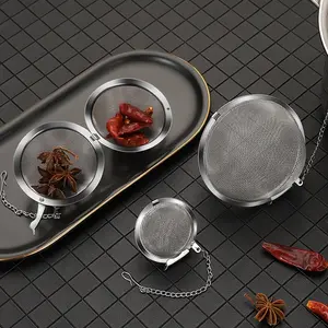 Stainless steel spice ball belt cover set for stewing herbal medicine. Rust-resistant filter artifact. Tea filter dual-purpose tool.