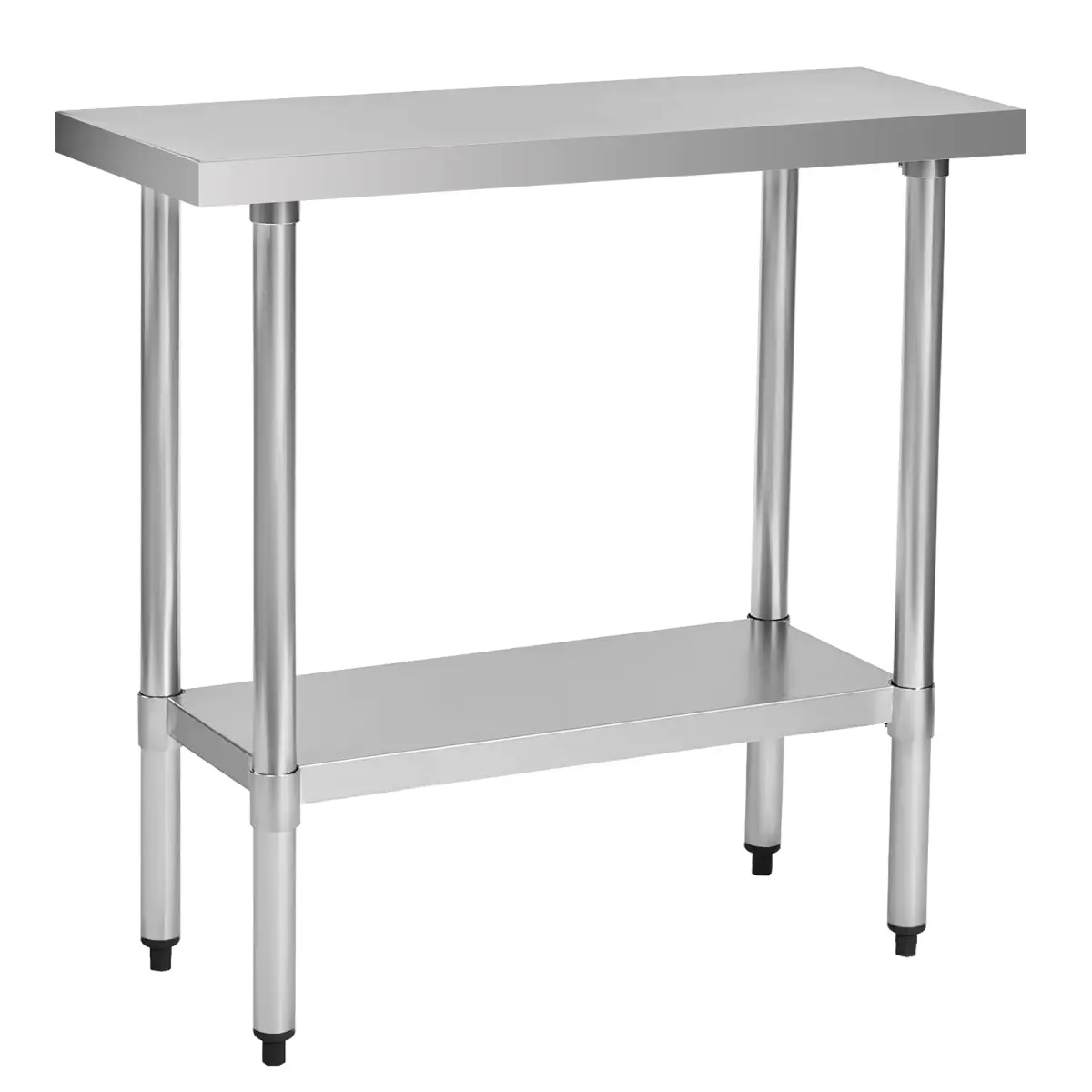 18-Gauge Stainless Steel Commercial Kitchen Work Table - Corrosion-Resistant, Durable Heavy-Duty Home Bar Furniture, 18"x36" Space-Saving Storage Table with Galvanized Legs, NSF Certified, Quick Assembly for Restaurants, Cafes