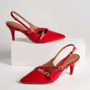 Vizzano Red Kitten Heel for Women - Comfortable Footwear for Walking Weight Girl pashion heels cavalli heels Women's Stiletto Elegant pencil skirt Fashion Shoe