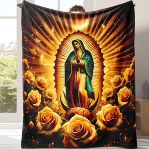 Countdown Sale!Virgin Mary Pattern Blanket, Count Soft Throw Blanket Soft Funny Throw Blanket ,Suitable for use in offices, sofas, and travel settings, etc.Suitable for all four seasons，Suitable for giving as gifts to friends, children and parents